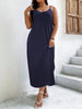 Plus Size 4xl Maxi Dress Women 2023 Autumn Winter Curvy Blue Large Size Chic Elegant Solid Loose Dresses Clothing