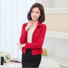 Plus Size 5XL 2022 Casual Slim Spring Women Short Blazers Slim Female Office Lady Notched Collar Sweet Outerwear Blazers CQ868