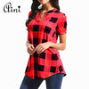 Plus Size 5XL 2022 Fashion Summer Women Blouse and shirts Short Sleeves Loose Casual Ladies Plaid Tops Shirts Feminine Blusas