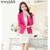 Plus Size 5XL Korean Women Blazers And Jacket Spring Autumn 2022 Slim Office Ladies Wear Casual Suit Female Solid Jackets hl392