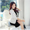 Plus Size 5XL Korean Women Blazers And Jacket Spring Autumn 2022 Slim Office Ladies Wear Casual Suit Female Solid Jackets hl392