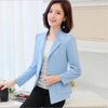 Plus Size 5XL Slim Women Spring Autumn Short Notched Blazers2022 Female Single Button Office Lady Long Sleeve Slim BlazersCQ1152