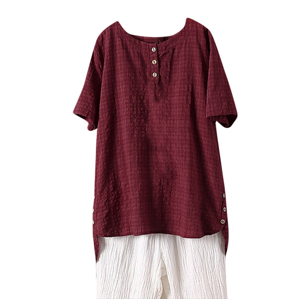 Plus Size 5XL Summer Tops For Womens Tops and Blouses 2022 Streetwear Plaid Button Shirts Tunic Ladies Top Womens Clothing