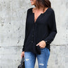 Plus Size 5XL Women Blouse Shirt 2022 Summer Autumn Long Sleeve Blouse Sexy V Neck Button Fold Shirts Loose Tops Blusa Chiffon