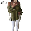 Plus Size 5XL Women Blouse and Tops Sexy Off Shoulder Top Bandage Long Sleeve Ladies Shirts Casual Loose Blouse female Blusas