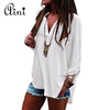 Plus Size 5XL Women Tops and Blouse 2022 Elegant Long Casual Loose Sleeve Solid V-neck Chiffon Blouse Female Shirts Blouses Tops