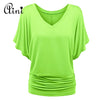 Plus Size 5XL Women Tops and Blouse 2022 Summer Autumn Short Bat Sleeve Solid V-neck Loose Blouse Female Casual Shirts Blouses