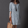 Plus Size 5XL Women's Embroidery Midi Dress Half Sleeve O-neck Loose Solid Dresses For Women 2022 Summer Female Casual Clothes