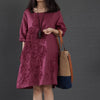 Plus Size 5XL Women's Embroidery Midi Dress Half Sleeve O-neck Loose Solid Dresses For Women 2022 Summer Female Casual Clothes