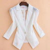 Plus Size 5xl!Blazers 2022 summer Elegant Women Lace Crochet Hollow three-quarter Sleeve Blazer Slim  formal small Suit
