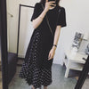 Plus Size A-Line Patchwork Women Dress Spring Summer Short Sleeve Printing Ladies Loose Midi Shirt Dress D0D325N