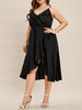 Plus Size Black Summer Midi Dress for Women 2023 V Neck Loose Elegant  A Line Party Cocktail Dresses Large Size Clothing
