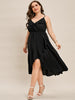 Plus Size Black Summer Midi Dress for Women 2023 V Neck Loose Elegant  A Line Party Cocktail Dresses Large Size Clothing