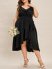 Plus Size Black Summer Midi Dress for Women 2023 V Neck Loose Elegant  A Line Party Cocktail Dresses Large Size Clothing