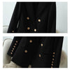 Plus Size Blazer Female Outerwear Vintage Stylish solid color Office Lady Blazers Coat Women Black Notched Collar Long Sleeve