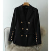 Plus Size Blazer Female Outerwear Vintage Stylish solid color Office Lady Blazers Coat Women Black Notched Collar Long Sleeve
