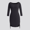Plus Size Bodycon Long Sleeve Off Shoulder Mini Dress for Women 2023 Fall Cotton Party Wear Curvy Dresses Ladies Clothing 4XL
