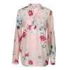 Plus Size Chiffon Blouse Summer Floral Print Long Sleeve Pullover Large Size Ladies Blouse Button Tops Casual Irregular Shirt