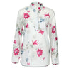 Plus Size Chiffon Blouse Summer Floral Print Long Sleeve Pullover Large Size Ladies Blouse Button Tops Casual Irregular Shirt