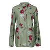 Plus Size Chiffon Blouse Summer Floral Print Long Sleeve Pullover Large Size Ladies Blouse Button Tops Casual Irregular Shirt