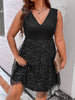 Plus Size Dress for Women 2023 Autumn Elegant Mesh Midi Cocktail Evening Party Wear Dresses Ladies Large Big Curvy Clothing 4XL