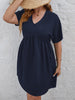 Plus Size Dress for Women Short Sleeve 2023 Autumn Clothing A Line Elegant Cotton Casual Loose Midi Tunic Dresses