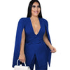 Plus Size Cloak Cape Blazer Women Work Wear Open Front Poncho Coat Notch Lapel Split Long Sleeve Casual Slim Suit Jacket