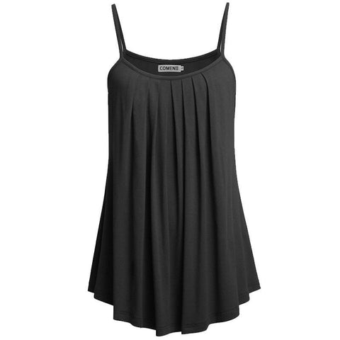 Plus Size Fashion Women Casual Tank Tops Vest Off Shoulder Tanks Ruched Solid Camis