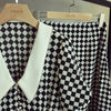 Plus Size Female Office Suits With Skirt Plaid Skirt And Blouse Korean Style 2 Piece Set Luxurious Ensemble Femme Survetement