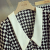 Plus Size Female Office Suits With Skirt Plaid Skirt And Blouse Korean Style 2 Piece Set Luxurious Ensemble Femme Survetement