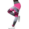 Plus Size Fitness Clothing Women Elastic Sporting Leggings Gradient Color Stripe Print Workout Legging Push Up Leggins DropShip