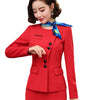 Plus Size Formal Skirt Suits for Women Office Ladies Red Business Casual Suits Blazer Jacket with Skirt Two 2 Piece Set Outfit