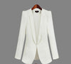 Plus Size L XL 2XL 3XL 4XL Blazer Women Suits Outerwear 2022 Autumn Women's Blazers White Fashion Ladies Suit Black Coat Female