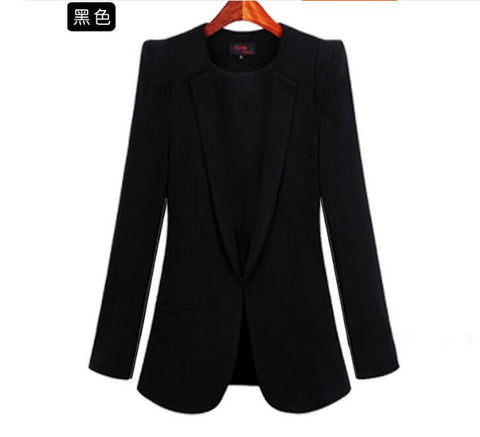 Plus Size L XL 2XL 3XL 4XL Blazer Women Suits Outerwear 2022 Autumn Women's Blazers White Fashion Ladies Suit Black Coat Female