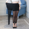 Plus Size Leggings Anti Exposure Flexible Sexy Mesh Transparent Legins Women Summer Sunscreen Legging Clothing LF066-519