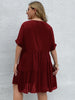 Plus Size Loose Midi Dress Women's Short Sleeve Buttons 4XL 2023 Summer Elegant Ladies Beach Dresses Large Size Casual Clothing