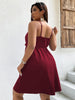 Plus Size Midi Dress for Women 4XL Bow V Neck Sexy A Line Clothing 2023 Summer Sleeveless Casual Beach Solid Dresses
