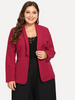 Plus Size Open Front Casual Blazer Women Long Sleeve Pocket Shawl Collar Spring Autumn Elegant Formal Office Blazer 5XL 6XL 7XL