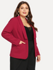 Plus Size Open Front Casual Blazer Women Long Sleeve Pocket Shawl Collar Spring Autumn Elegant Formal Office Blazer 5XL 6XL 7XL