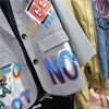 Plus Size Plaid Casual Blazer Women Graffiti Print Outerwear for girl Lady Loose Suit Jacket Female 2023 Korean Coats LT882S30