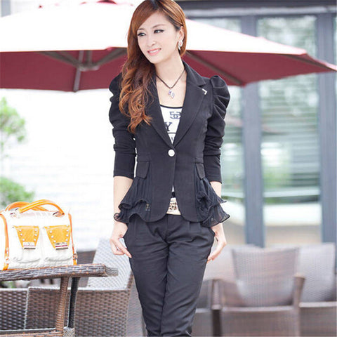 Plus Size S-6XL Women Jacket Fashion Women's Clothing Coat Blazer Feminino Flouncing Jackets Suit Womens Blazers Overcoat C1329