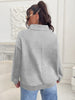 Plus Size Sweatshirts Women Large Size 4xl  2023 Autumn Loose Zipper Printing Sporty Pullovers Curvy Grey Oversized Clothing