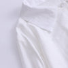 Plus Size White Blouses Women's Autumn 2023 Long Sleeve Turn-down Collar T Shirt Casual Solid Loose Oversized Clothing