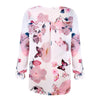 Plus Size Women Blouse Shirt 2022 Long Sleeve Floral Printed Elegant Blouse Woman O Neck Button O Neck Chiffon Irregular blouse