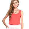 Plus Size Women Candy Color T Shirts Casual Chiffon Sleeveless Shirt Blusas Blusa Feminina Vest Tank Tops S-XXXL Multicolors