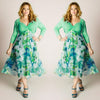 Plus Size Women Summer Boho Floral Long Dreess Sexy Sleeveless V Neck Holiday Beach Style Casual Long Dress Sundress L-3XL