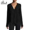 Plus Size Women Tops and Blouses 2022 Elegant Long Sleeve Solid V-neck Chiffon Blouse Female Casual Loose Shirts Blouse Tops