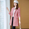 Plus Size Women's Blazer  Plaid Long Slim Ladies Coat 2022 Autumn and Winter Elegant Office Windbreaker Women