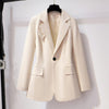 Plus Size Women's Spring And Autumn 2022 Slim Suit Loose Temperament Pleated Skirt Two Piece Set Blazer Jacket