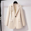 Plus Size Women's Spring And Autumn 2022 Slim Suit Loose Temperament Pleated Skirt Two Piece Set Blazer Jacket